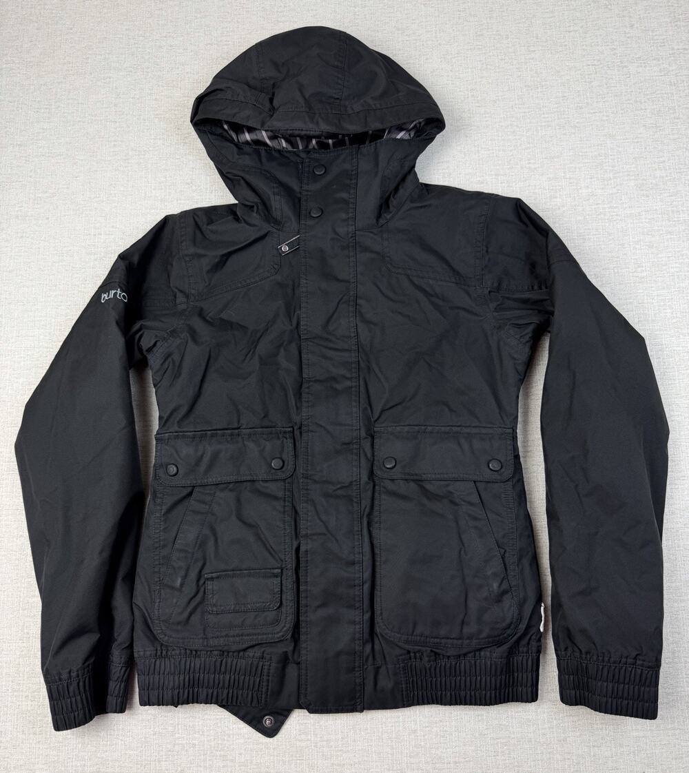 Burton DryRide Womens XS Hooded Ski Snowboard Jacket Black Insulated Coat